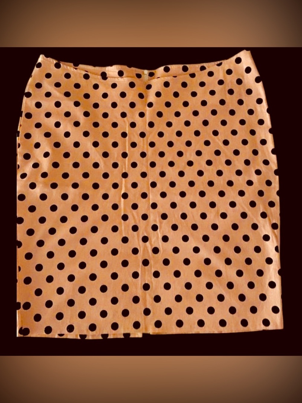 Collectif Pink and black  Pencil Skirt with Black Polka Dots plus size 40